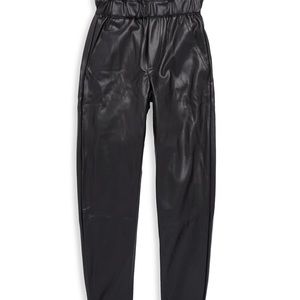 Vintage Havana Leather Paperbag Joggers
